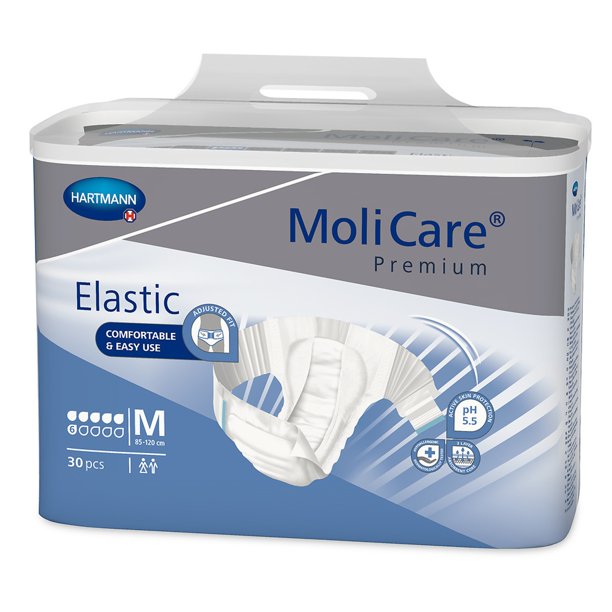 MoliCare Premium Slip Elastic Day Care Diapers Medium 6 Drops 30pcs REF:165272 Hartmann